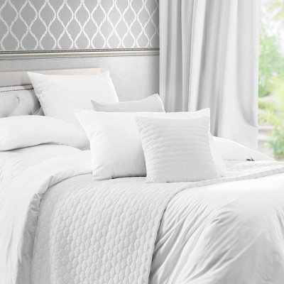 Oversized King White Cotton Sateen Duvet Cover Set