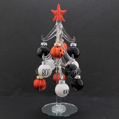 Ganz 8.0 Inch Halloween Tree With Hanging Ornaments Ball Ornaments Star Tree Sculptures