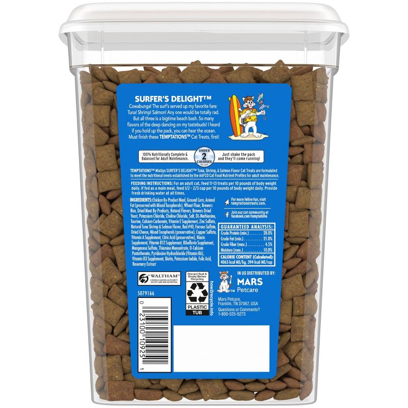 Temptations Mix Ups Surfers Delight Crunchy with Tuna and Salmon Flavor Cat Treats, 3 of 14