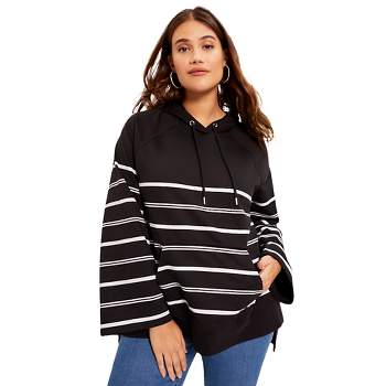 NWT Dolman Sleeve Hoodie Sweatshirt Medium Black  Sweatshirt fabric, Women  long sleeve, Sweatshirts hoodie