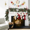 6 Ft Pre-Lit Christmas Garland with Battery Operated LED Lights, Decorated with Pine Cones and Ball Ornaments, Holiday Indoor Outdoor Decor - 3 of 4