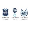 Big Dot of Happiness Hello Little One - Blue and Silver - DIY Shaped Boy Baby Shower Party Cut-Outs - 24 Count - 2 of 4