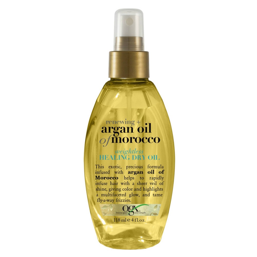 Photos - Hair Styling Product OGX Renewing + Argan Oil of Morocco Weightless Healing Dry Oil Lightweight Hair Oil Mist - 4 fl oz 