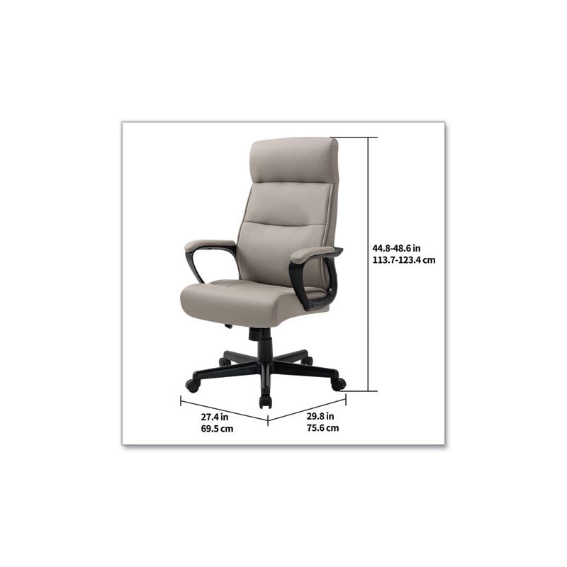 Alera Alera Oxnam Series High-Back Task Chair, Supports Up to 275 lbs, 17.56" to 21.38" Seat Height, Tan Seat/Back, Black Base, 5 of 8