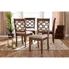 4pc Peter Fabric Upholstered and Wood Dining Chairs - Baxton Studio - 4 of 4