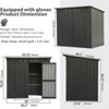 Syemin Deck Boxes Durable, Horizontal Compact Storage Shed for Garden, Backyard, Patio, Closet Deck Box, Green, 65.35"*37.6"*70.55" - 3 of 4