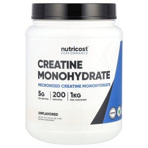 Nutricost Performance, Creatine Monohydrate, Unflavored , 2.2 lb (1 kg) - 1 of 2