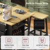 Sapphtopaz Modern Kitchen Island with 6 Drawers&Pull Out Trash Can Storage,Rolling Kitchen Cart with Power Outlet&Open Side Racks for Kitchen - 2 of 4