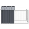 vidaXL Dog House Anthracite Galvanized Steel 46.1 x 79.1 x 48.4 in - 4 of 4