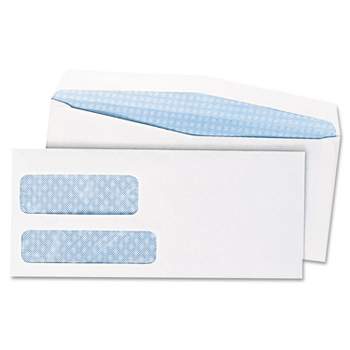 Quality Park Double Window Security Tinted Envelope #10 4 1/8 x 9 1/2 White 500/Box 24550