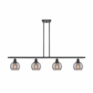 Athens Deco Swirl - 4 Light Island In Industrial Style-8 Inches Tall and 46 Inches Wide - 1 of 1