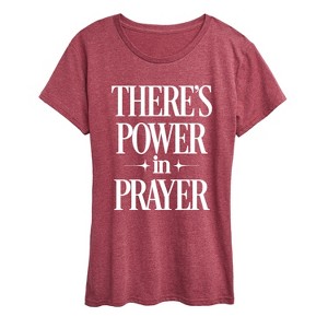 Women's - Instant Message - There's Power In Prayer Short Sleeve Graphic T-Shirt - 1 of 4