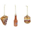 Northlight Pizza, Burger and Beer Glass Christmas Ornaments - 3.5" - Set of 3 - image 3 of 4