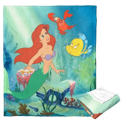Disney Princesses Underwater Friends Silk Touch Throw Blanket 50x60 Inches