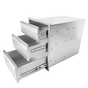 Outdoor Kitchen Drawer Stainless Steel Grill Drawer for Islands and Grill Stations, Built-In Recessed Design, Weather-Resistant and Rust-Resistant - 1 of 4
