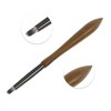 Unique Bargains Smudge Nail Painting Brushes Set for Polish Painting Home DIY Brown 3 Pcs - 3 of 4