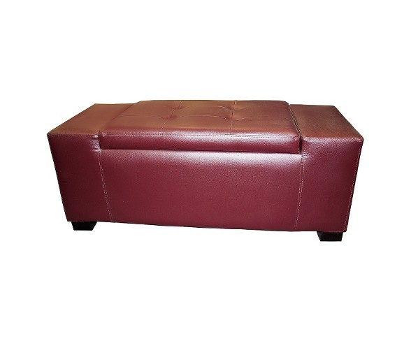 Unique Rectangular Storage Bench Red - Ore International