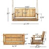 GDFStudio Caspian Outdoor Acacia Wood Porch Swing Hammock Chair with 8 Foot Chain - 3 of 4