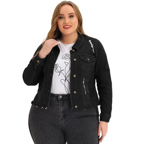 Black jean discount jacket womens target