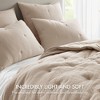 3-Piece Full/Queen Cotton Gauze Embroidered Quilt Set,Taupe - 2 of 4