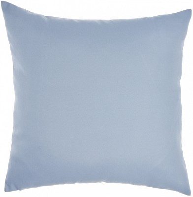 Waverly Solid 20 inch x 20 inch Ocean Indoor/Outdoor Throw Pillow