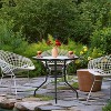 FDW Outdoor Table Sleek Glass Patio Dining Table with Umbrella Hole - 2 of 4