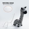 Nocciola Twistable Zebra Stuffedless Dog Toy, Plush Dog Chew Toy for Small Medium Breed, Crinkle Animal Dog Toy to Keep Them Busy - 4 of 4