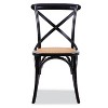 Edgemod Cafton Rattan Crossback Chair Black: Wood Frame, Armless Design, No Assembly Required - 2 of 4