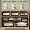 Modern Fluted Dresser for Bedroom with 7 Drawers, Wide Long Dresser Wood Storage Cabinet, Furniture Dresser TV Stand w/Metal Handles, Wicker Dressers - 4 of 4