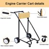 Outboard Boat Motor Stand, Engine Carrier Cart Dolly for Storage, 315lbs Weight Capacity, w/Wheels - 2 of 4