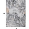 Abstract Runner Rug - Washable non-slip foldable carpet with low pile for high-traffic areas - 2 of 4