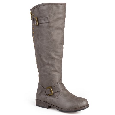 Journee Collection Womens Spokane Stacked Heel Riding Boots
