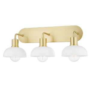 Mitzi Kyla 3 - Light Vanity in  Aged Brass Opal Glossy Shade - 1 of 2
