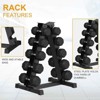 COZONY Premium Rubber Hex Dumbbell Set with Rack, 350LB, Home Gym Strength Training - 4 of 4