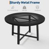 47" Round Dining Table, Industrial Dinner Table for 4 to 6, Wooden Kitchen Table （No Chairs） - 3 of 4