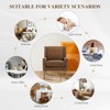 Modern Wingback Accent Chair, Upholstered Armchair with Lounge Seat & Wood Legs - 4 of 4