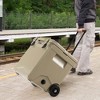 Costway 42 Qt Portable Cooler Roto Molded Ice Chest Insulated 5-7 Days with wheels Handle Charcoal/Tan - 4 of 4
