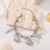 Seashell Charm Bracelet for Women by Ginger Lyne Gold Plated Stainless Steel Pearls Starfish and Shells - 3 of 4