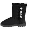 bebe Girl's Fur Trim Winter Boot with Sparkling Rhinestone Buttons - Chic and Cozy Stylish Boot for Girls - 3 of 4