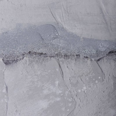 Silky Horizon Hand Painted Abstract Canvas with Gray Frame