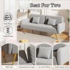 Home Theater Seating Modern Double Sofa With Adjustable Split Backrest 2 Throw Pillows Sofa Couches Upholstery Loveseat Sofa - 3 of 4