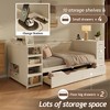 KIGFTSOD White Wooden Twin Size Daybed with Side Shelves & Drawers, Storage Bed with Multi-Functional Desk and Charging Station - 4 of 4