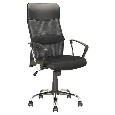 Workspace Executive Office Chair Leatherette and Mesh Black - CorLiving