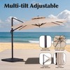 Hyleory 120'' Square Cantilever Umbrella - 2 of 4
