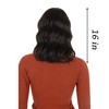 Alilang Natural Wavy Bob Wig with Curtain Bangs Synthetic Short Curly Bob - 4 of 4