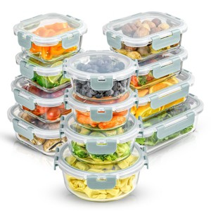 JoyFul by JoyJolt 24 Piece Glass Storage Containers with Leakproof Lids Set - 1 of 4