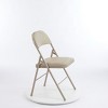 DOMETOUR Set of 4 Folding Chair Leather Padded Folding Chairs Easy to Use and Store Outdoor and Indoor for Home Office Party khaki - 4 of 4