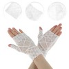 Unique Bargains Women's Argyle Lace Sunblock Fingerless Gloves 1 Pair - 2 of 4