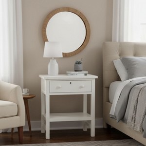 PAGED Wooden Nightstand with 3 Storage Drawers, Modern Side Table with Handles, Bedside Cabinet for Bedroom, Living Room - 1 of 4