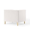 Shift Channel Tufted Performance Velvet Armchair White - Modway - 4 of 4
